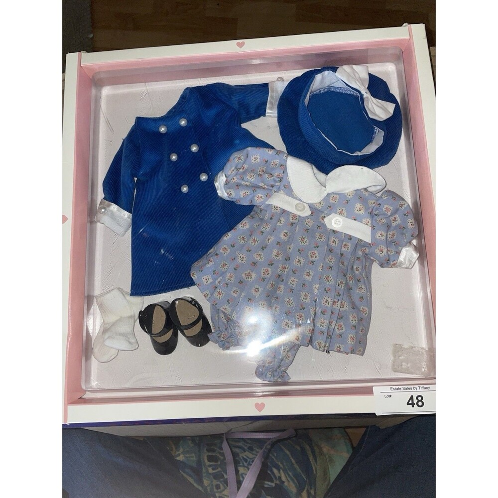 Effanbee Patsy Joan Outfit Blue Coat Floral Dress Hat Shoes Original Box New